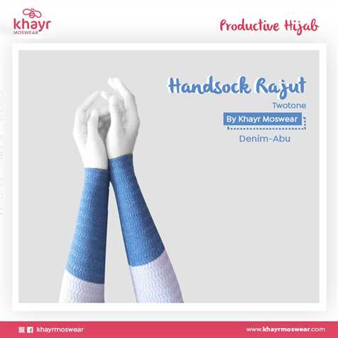 Handsock Twotone 04 (Abu - Denim)