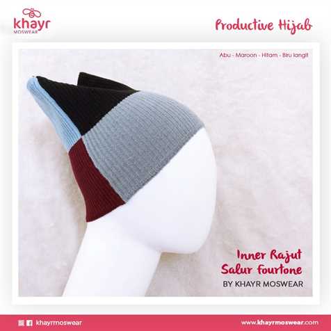 Inner Fourtone 06 (Abu - Maroon - Hitam - Biru langit)