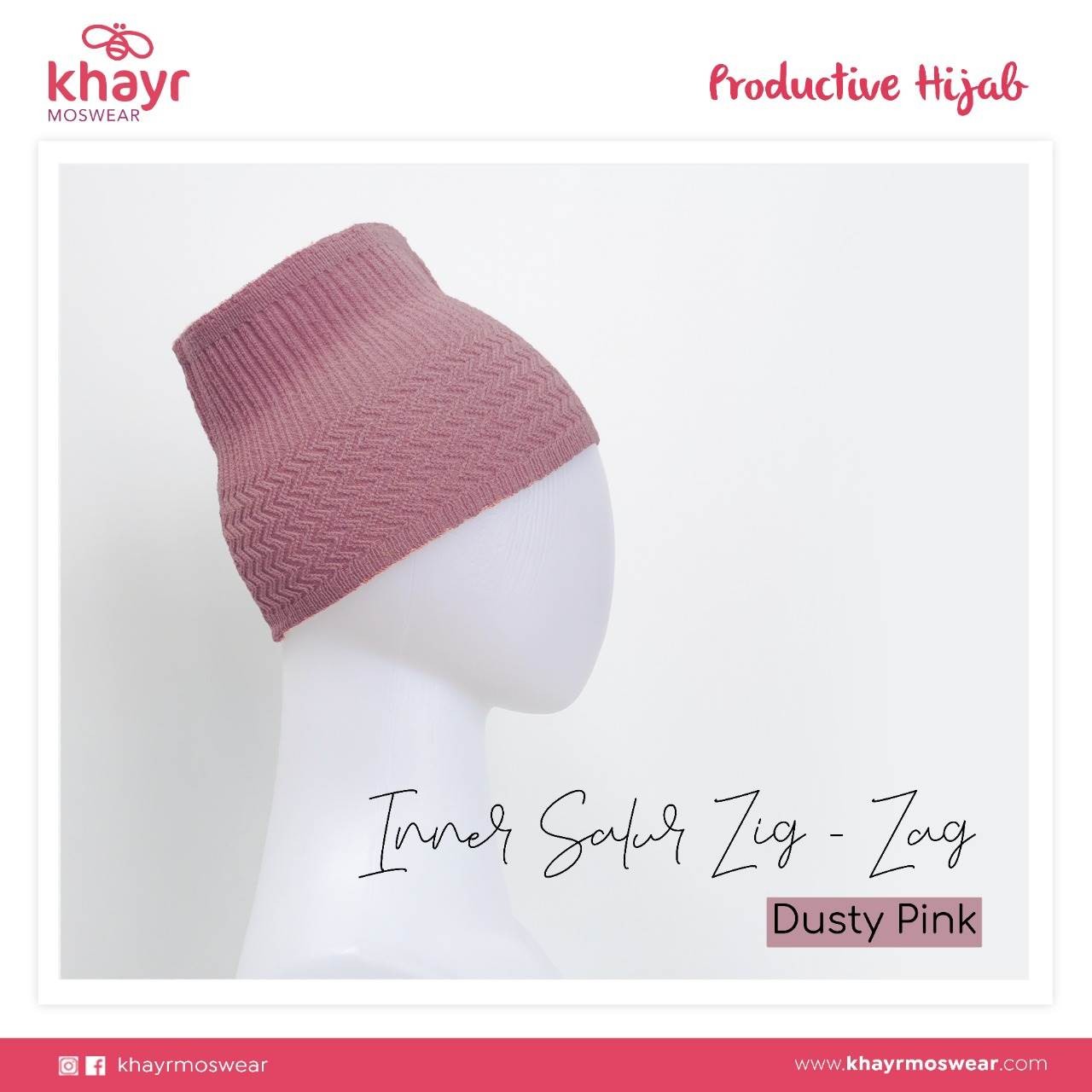 Inner Salur Zigzag Dusty Pink