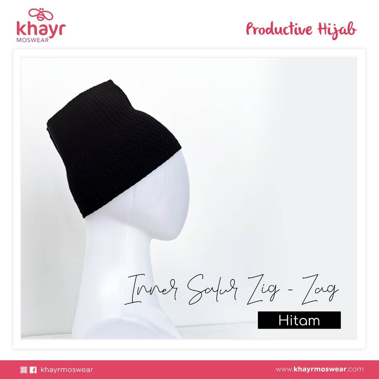 Inner Salur Zigzag Hitam