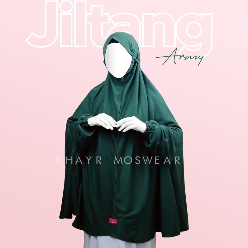 Jilbab Tangan Series Hijau Army